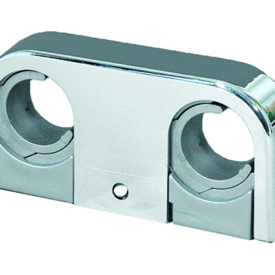 Dobbelt rørbærer Ø22-28/cc 60 forkromet