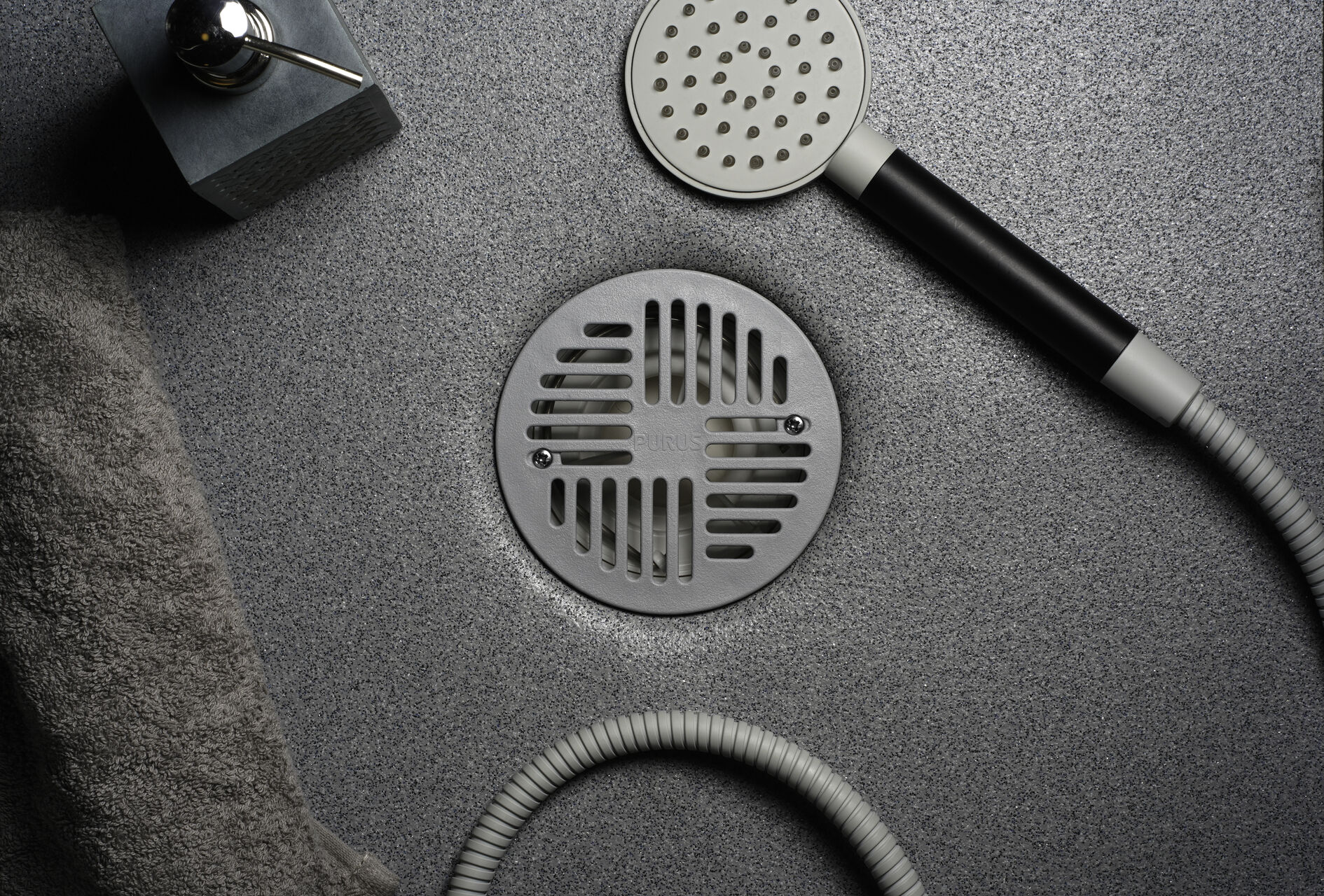 purus_130_art_deco_gr%C3%A5_1 Golvbrunnssil Art Deco 130 plast grå